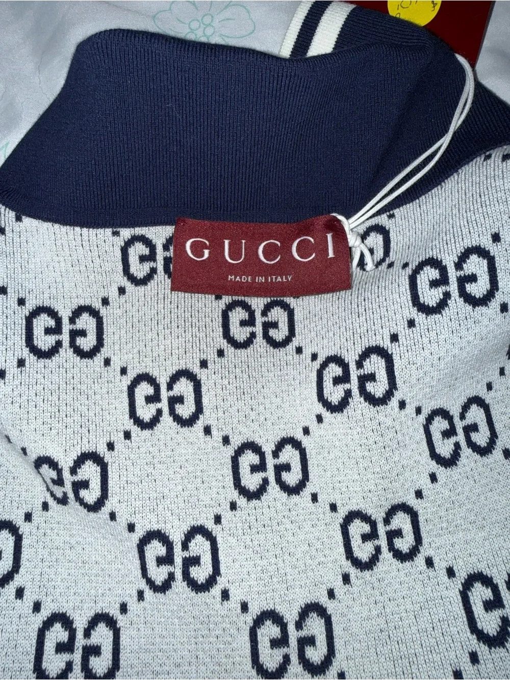 Gucci GG cotton knit jacquard polo shirt